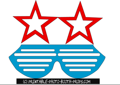 Fourthof July glasses props free printable