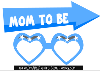 Printable Mom to Be Prop for Boy Baby Shower