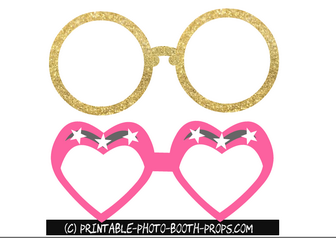 Girl Baby Shower Glasses Props