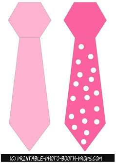 Free Printable Pink Neck Ties Props