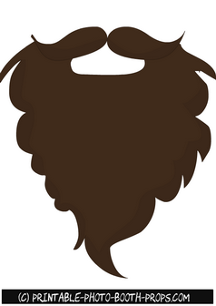 Free Printable Brown Beard Photo Booth Prop