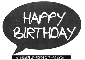 Free Printable Happy Birthday Speech Bubble Prop