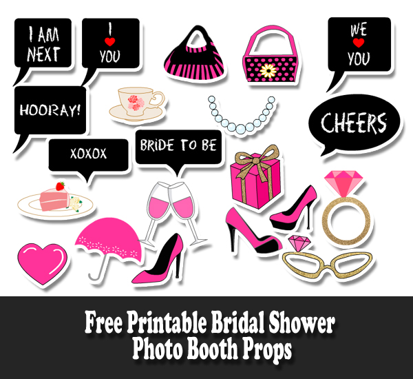 Free Printable Bridal Shower Photo Booth Props