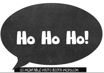 Ho Ho Ho Chalkboard Style Prop