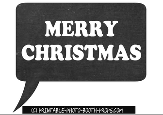 Merry Christmas Speech Bubble Prop