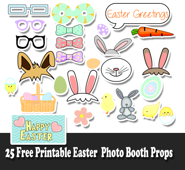 25 Free Printable Easter Photo Booth Props