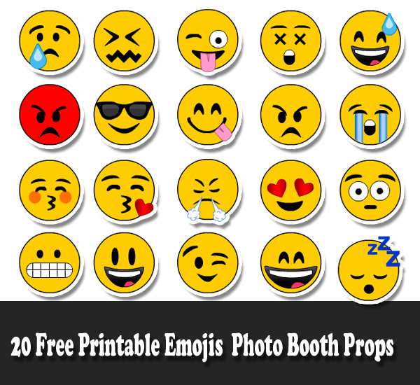 Emojis Photo Booth Props