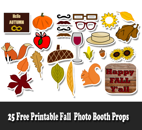 25 Free Printable Fall Photo Booth Props