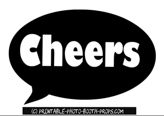 Free Printable Cheers Speech Bubble Prop