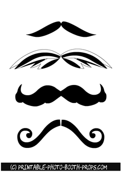 Free Printable Moustaches Photo Booth Props