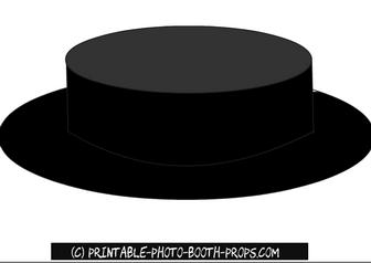 Free Printable Black Fedora Hat Prop