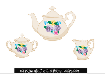 Free Printable Tea Set Prop 