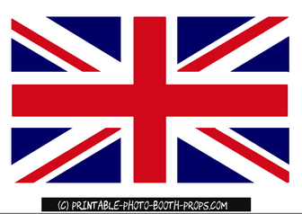 Union Jack Photo Booth Prop Printable 