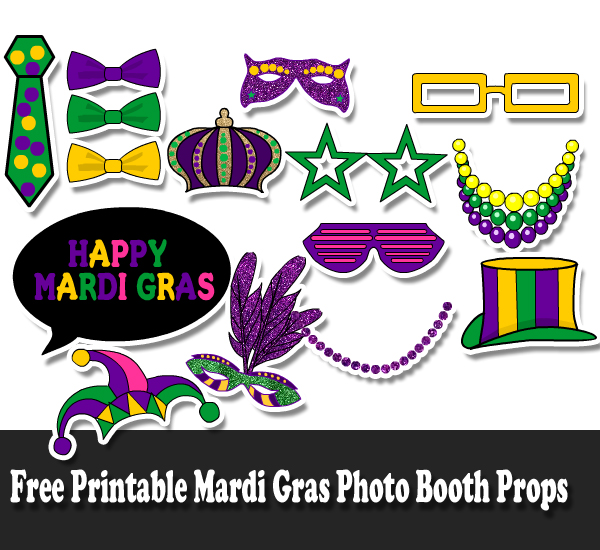 Free Printable Mardi Gras Photo Booth Props