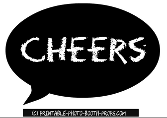 Cheers Speech Bubble Prop 