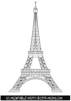 Free Printable Eifel Tower Photo Booth Prop 