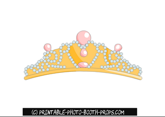 Princess Tiara Photo Booth Prop Printable