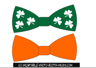 Free Printable Saint Patrick's Day Bow Ties Props