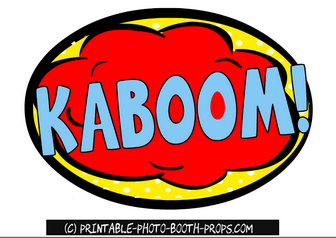 Kaboom Prop Printable