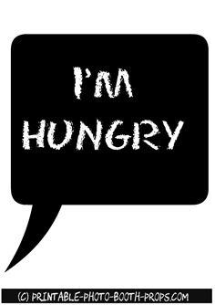 I'm Hungry Speech Bubble Prop 