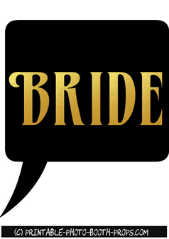 Bride Speech Bubble Prop