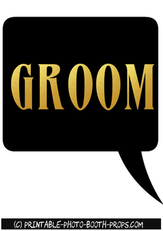 Groom Speech Bubble Prop