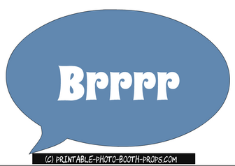 Free Printable Brrrr Speech Bubble